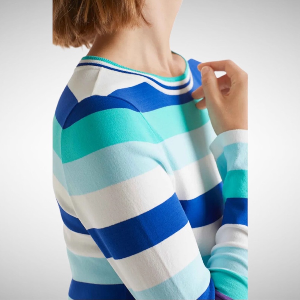 MarcCain Viscose-Blend Knit Striped Pullover N1